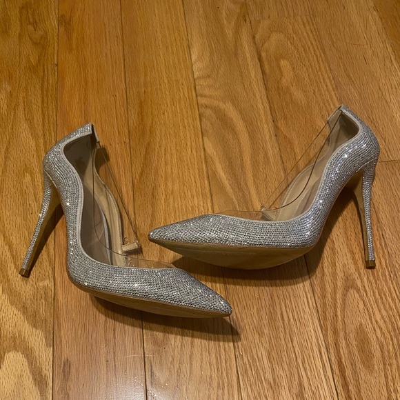 Aldo Shoes Aldo Silver Sparkly Stiletto Pumps Poshmark